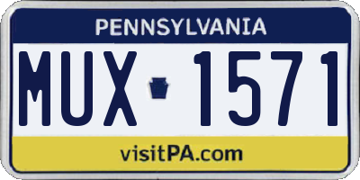 PA license plate MUX1571