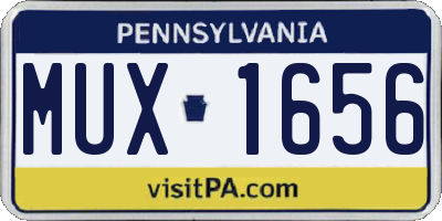 PA license plate MUX1656
