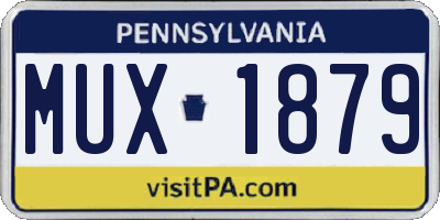 PA license plate MUX1879