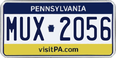 PA license plate MUX2056