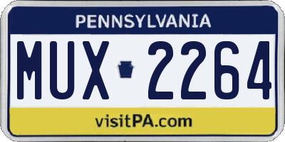 PA license plate MUX2264