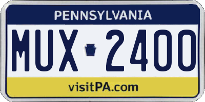 PA license plate MUX2400