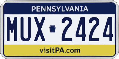 PA license plate MUX2424