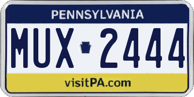 PA license plate MUX2444