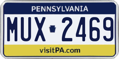 PA license plate MUX2469