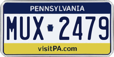 PA license plate MUX2479