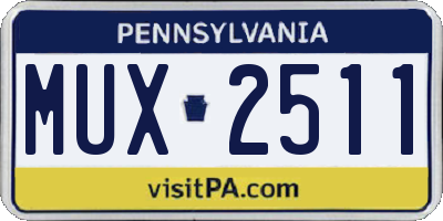 PA license plate MUX2511