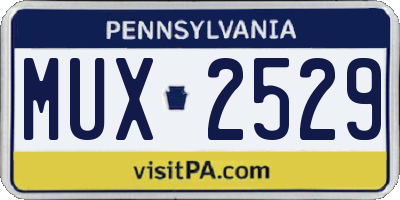 PA license plate MUX2529