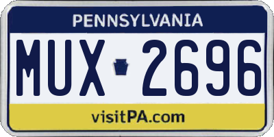 PA license plate MUX2696