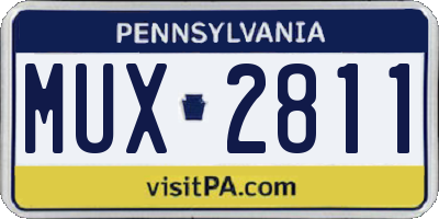 PA license plate MUX2811