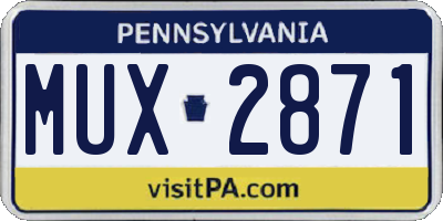PA license plate MUX2871