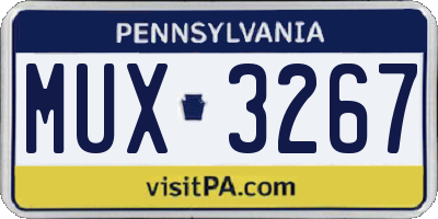 PA license plate MUX3267