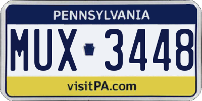 PA license plate MUX3448