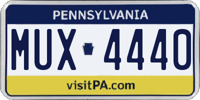 PA license plate MUX4440
