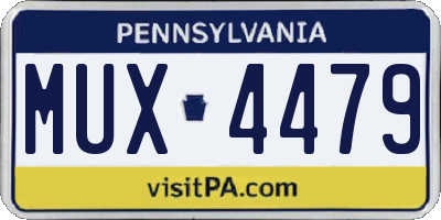 PA license plate MUX4479
