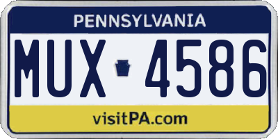 PA license plate MUX4586