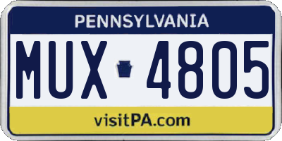 PA license plate MUX4805
