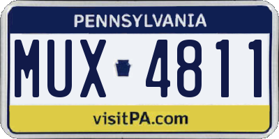 PA license plate MUX4811