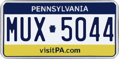 PA license plate MUX5044
