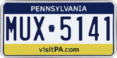 PA license plate MUX5141