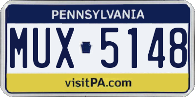 PA license plate MUX5148