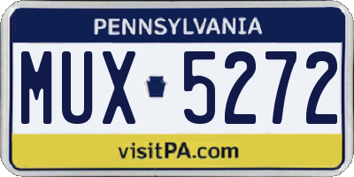 PA license plate MUX5272