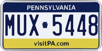 PA license plate MUX5448