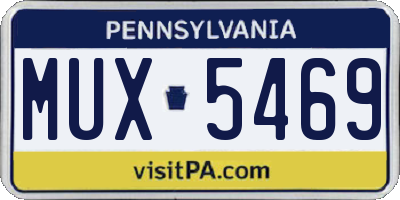 PA license plate MUX5469