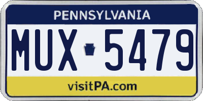 PA license plate MUX5479