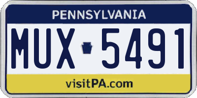 PA license plate MUX5491
