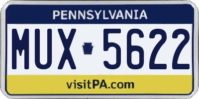 PA license plate MUX5622