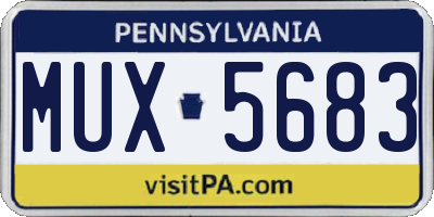 PA license plate MUX5683