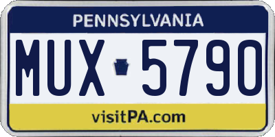 PA license plate MUX5790