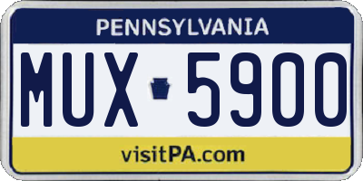 PA license plate MUX5900