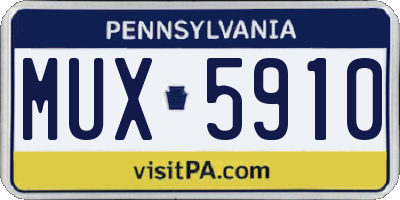 PA license plate MUX5910