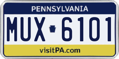 PA license plate MUX6101
