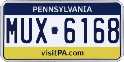 PA license plate MUX6168
