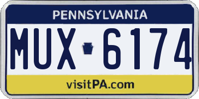 PA license plate MUX6174