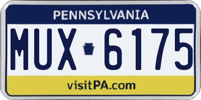 PA license plate MUX6175