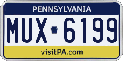 PA license plate MUX6199