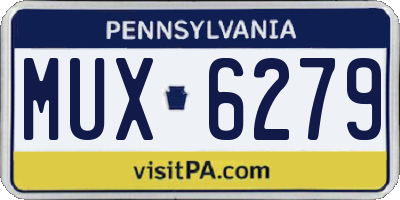 PA license plate MUX6279
