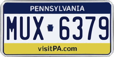 PA license plate MUX6379