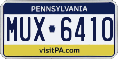PA license plate MUX6410