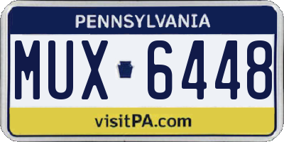 PA license plate MUX6448