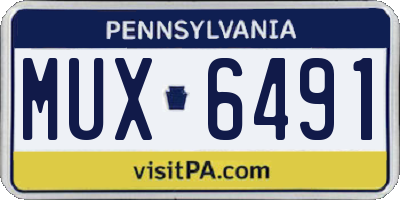 PA license plate MUX6491