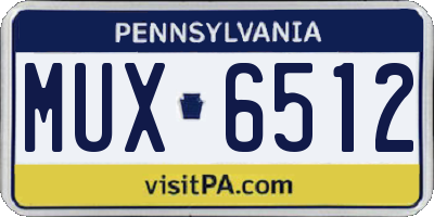 PA license plate MUX6512