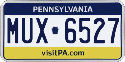 PA license plate MUX6527