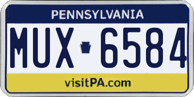 PA license plate MUX6584