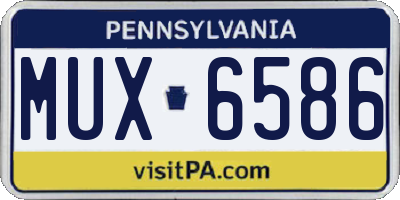 PA license plate MUX6586