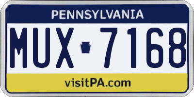 PA license plate MUX7168